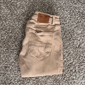 Mens Outpost Khaki Pant Slim Fit Straight Leg, Size 30x32, Khaki
